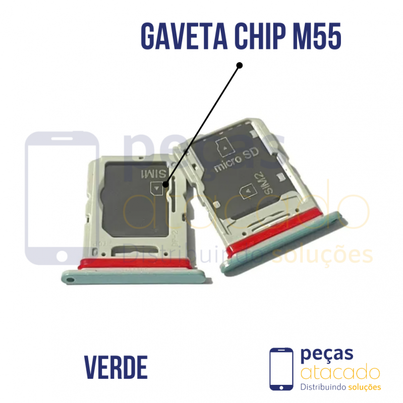 CH-0045 GAVETA DE CHIP SAMSUNG M55 VERDE