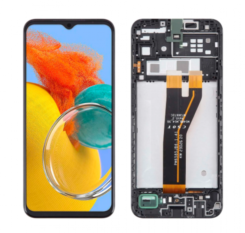 S-0756 FRONTAL SAMSUNG M14 5G (SM-M146) COM ARO PRETO CHINA IPS