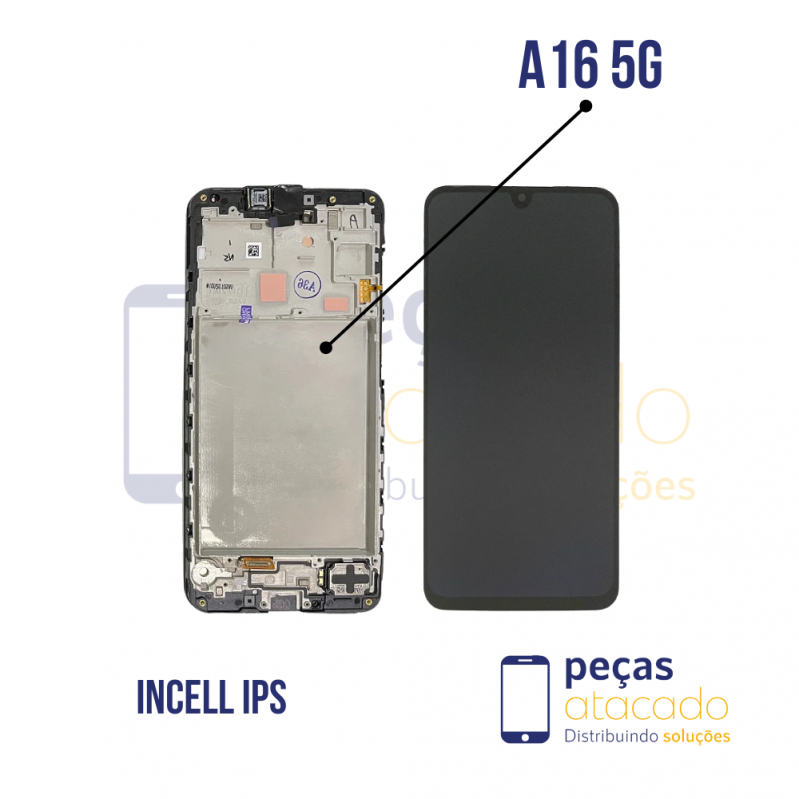S-0915 FRONTAL SAMSUNG A16 5G (SM-A166M) COM ARO INCELL IPS