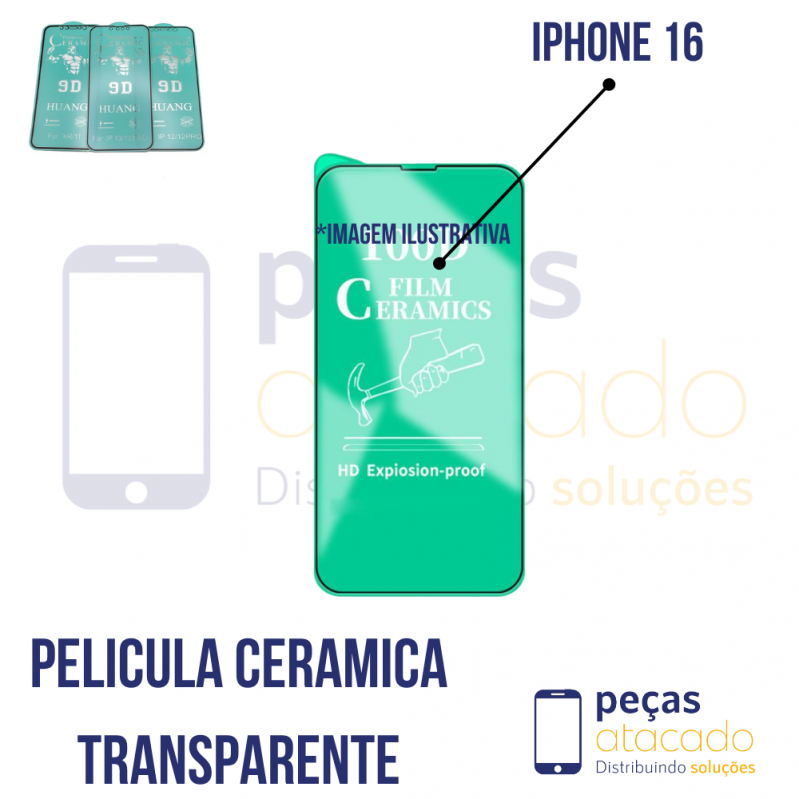 P-0452 PELICULA IPHONE 16 CERAMICA TRANSPARENTE