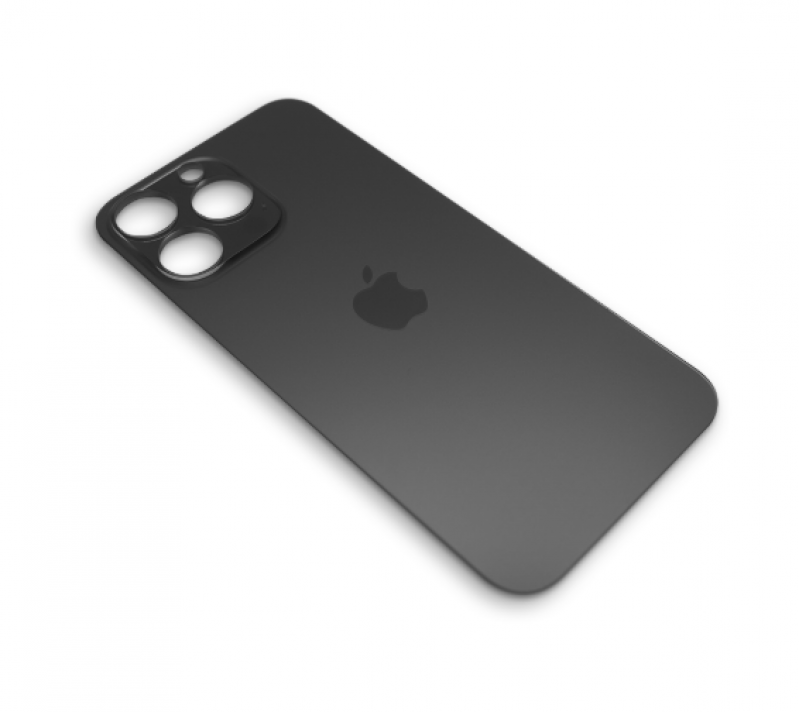 N-0084 TAMPA TRASEIRA IPHONE 15 PRO MAX TITÂNIO PRETO