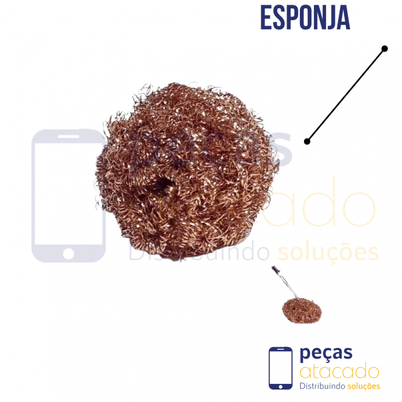 ESPONJA DE METAL PARA LIMPEZA DE PONTA DE FERRO