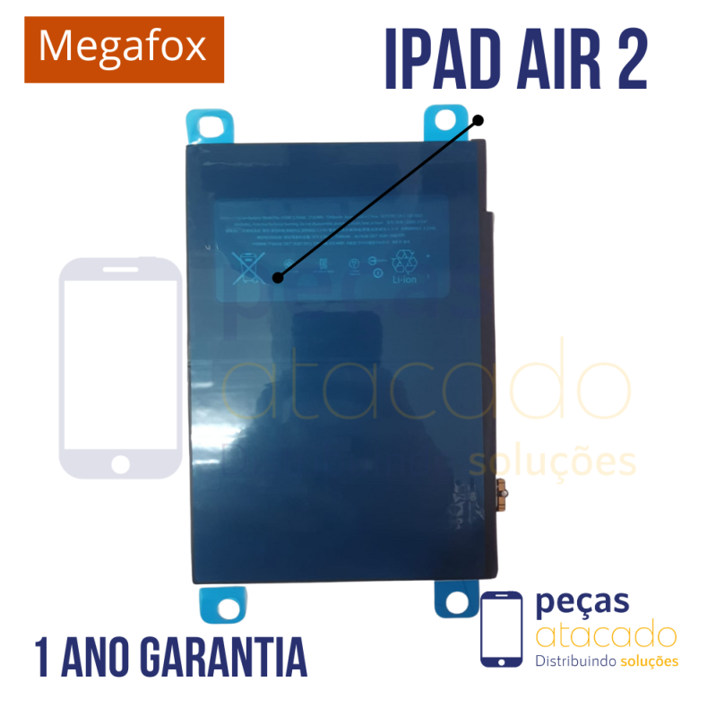 BA-0680 BATERIA MEGAFOX IPAD AIR 2 (1 ANO DE GARANTIA)
