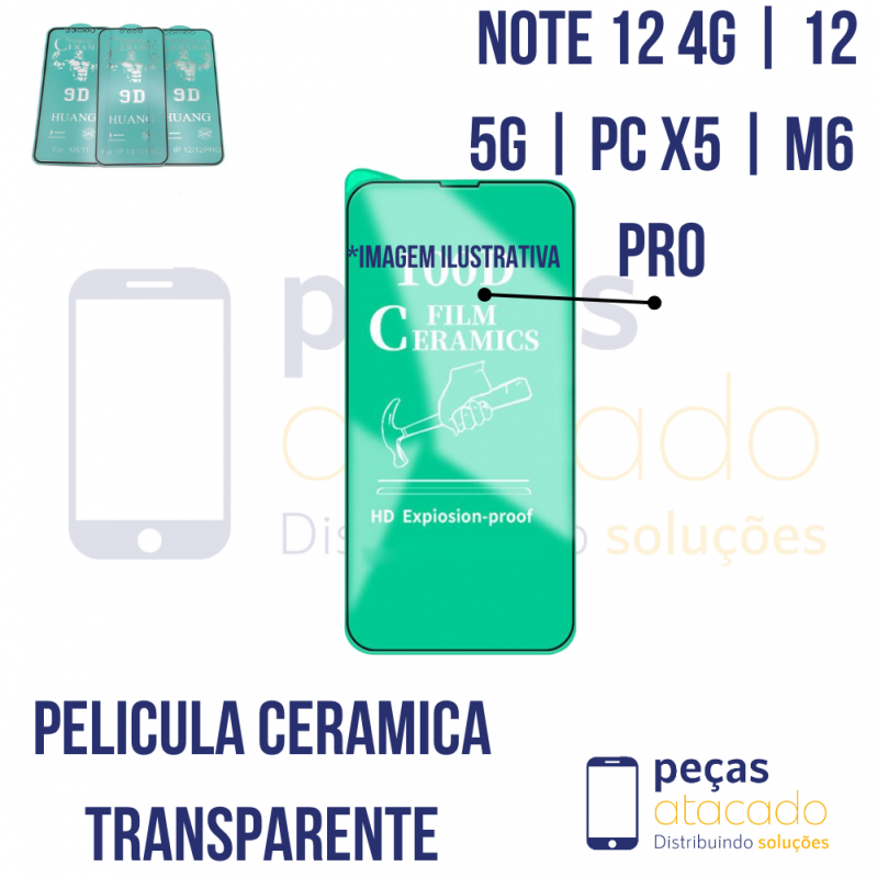 P-0299 PELICULA XIAOMI NOTE 12 4G | 12 5G | PC X5 | M6 PRO CERAMICA TRANSPARENTE