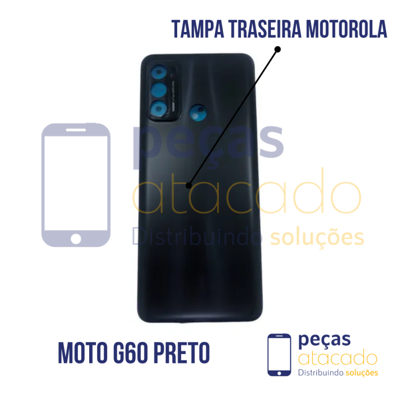TAMPA TRASEIRA MOTOROLA MOTO G6 PRETO