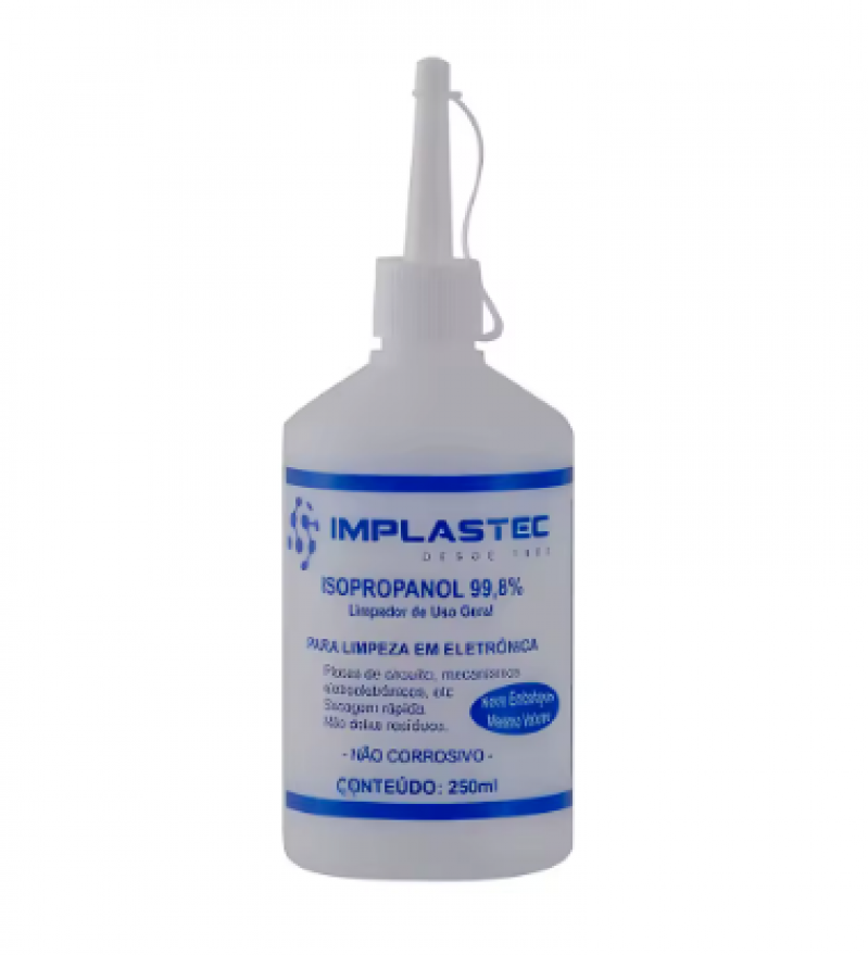 ALCOOL PARA ELETRONICOS E PCI 250ML IMPLASTEC