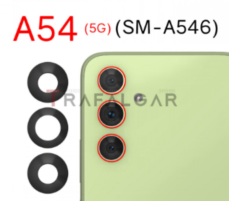 L-0100 LENTE SAMSUNG A54 (KIT 3)