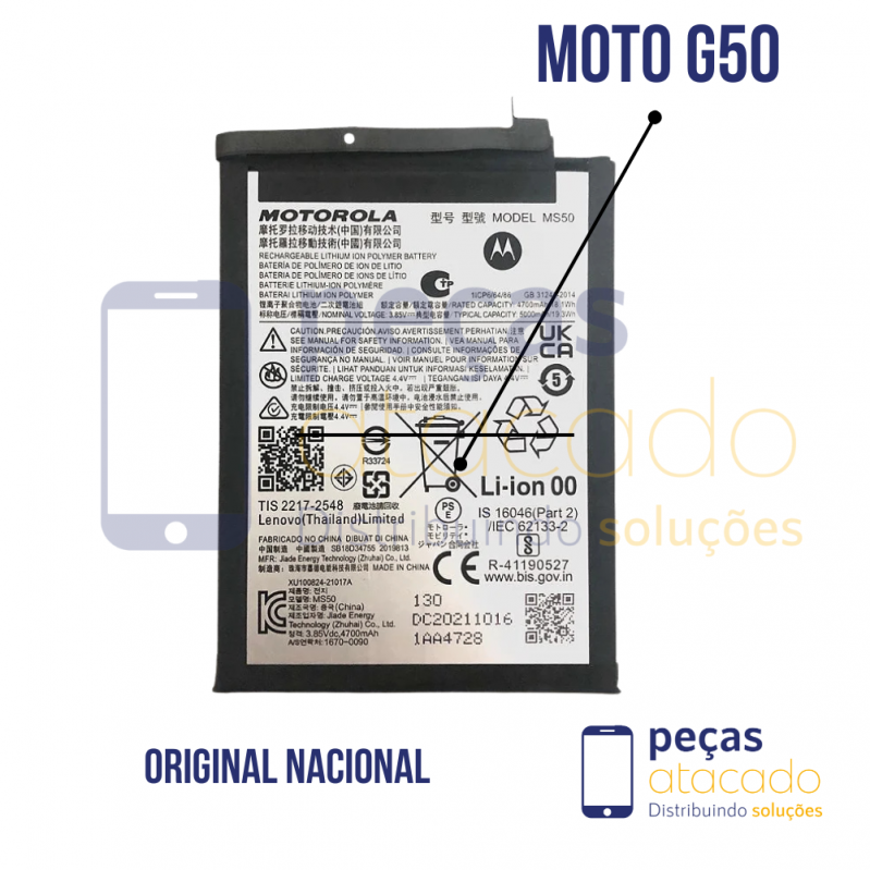BA-0384 BATERIA ORIGINAL NACIONAL MOTOROLA MOTO G50 5G (MLB502) (MS50)
