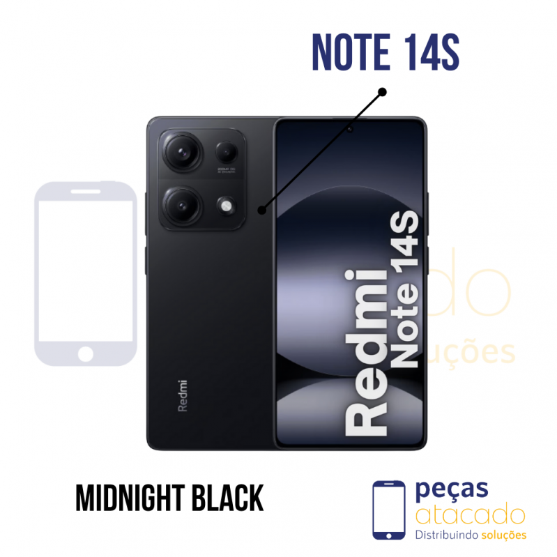 CELULAR XIAOMI REDMI NOTE 14S MIDNIGHT BLACK 8 GB RAM 256GB ROM