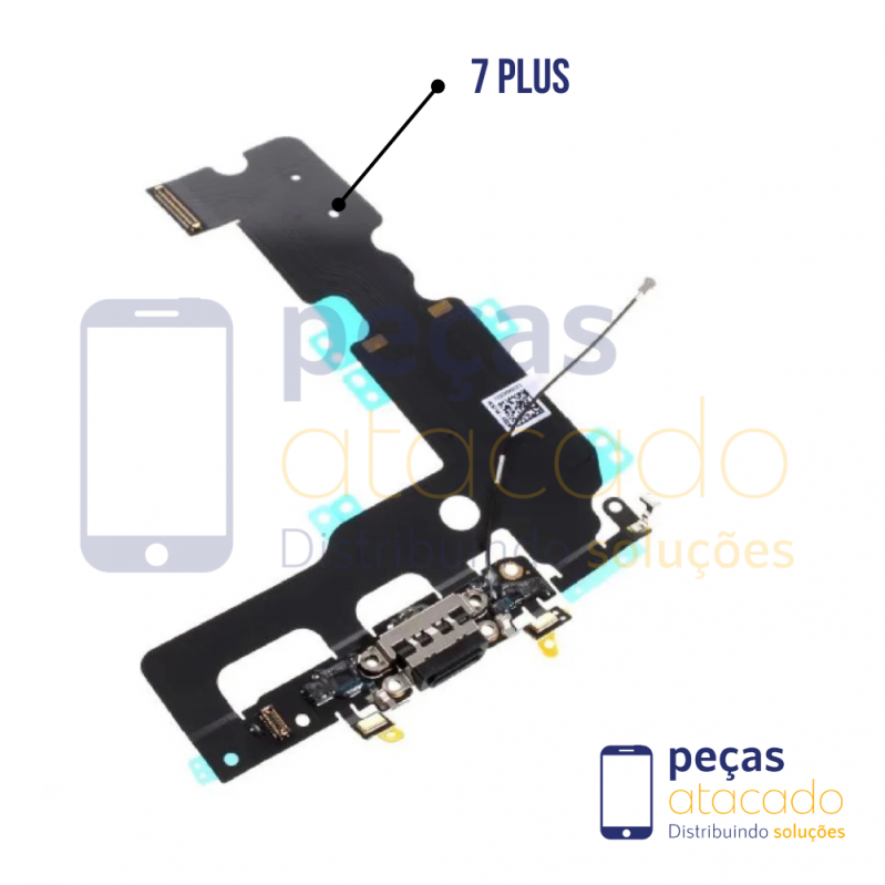 SB-0306 FLEX CONECTOR DE CARGA IPHONE 7G PLUS PRIME  (A1784) - PRETO