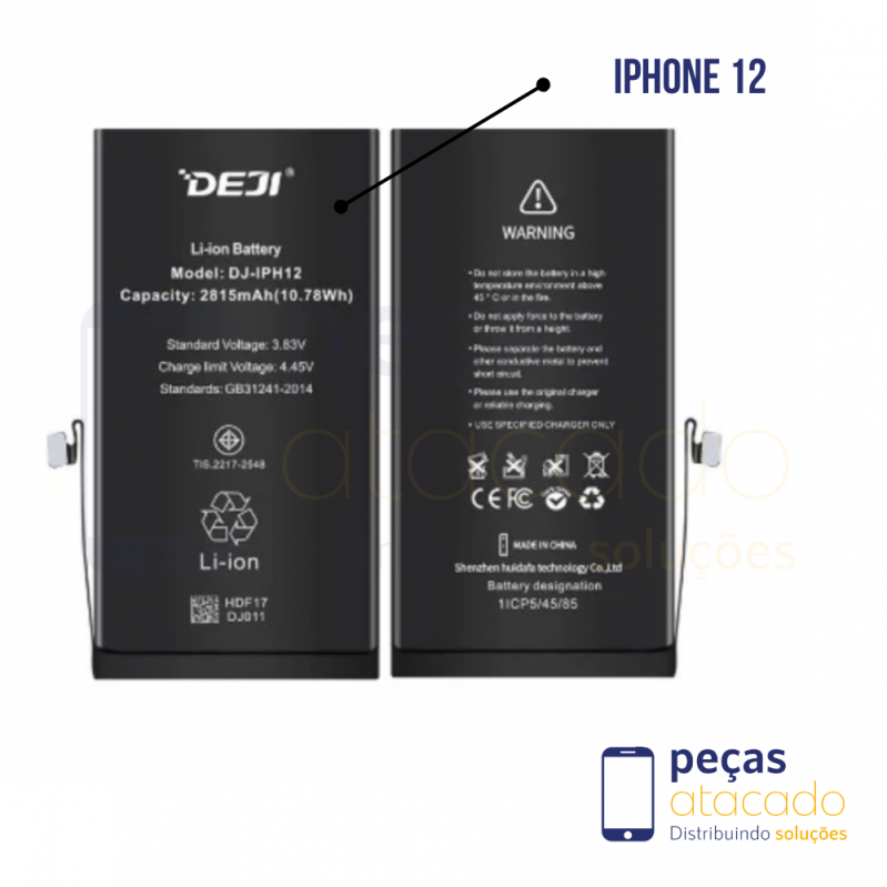 BA-0298 BATERIA DEJI IPHONE 12 | 12 PRO (2815MAH)