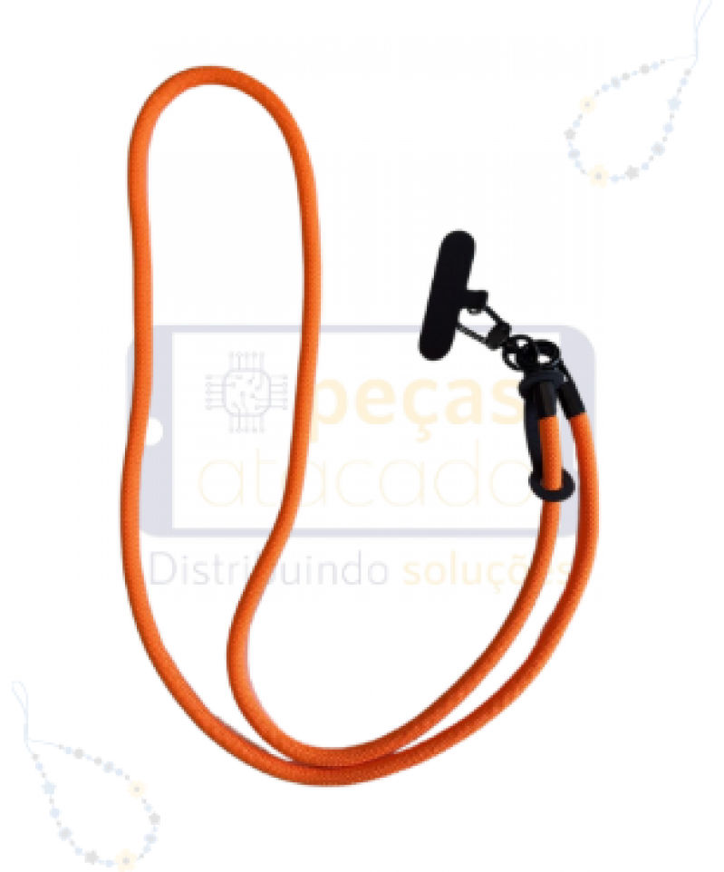 CORDÃO REFORÇADO PARA CELULAR LARANJA