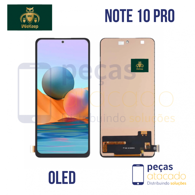 S-0774 FRONTAL XIAOMI  NOTE 10 PRO 4G (M2101K6G) | NOTE 11 PRO 4G 5G | NOTE 12 PRO 4G PRETO SEM ARO WE KEEP OLED