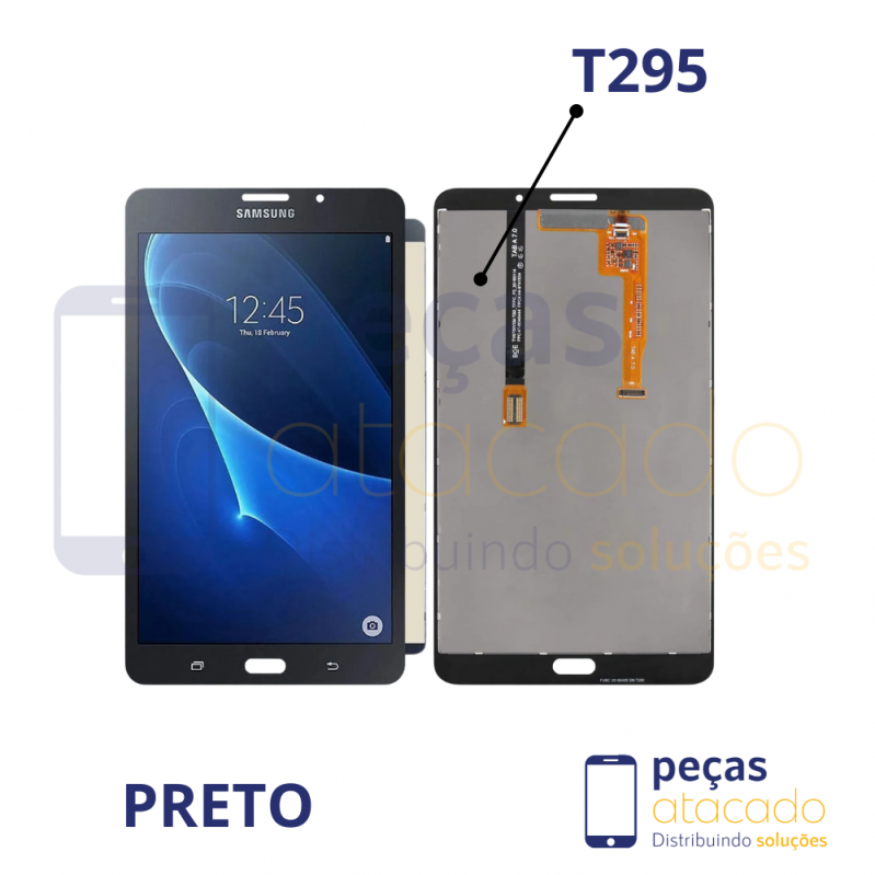 S-1081 FRONTAL SAMSUNG TABLET TAB A 8 (SM-T295) SEM ARO ORIGINAL CHINA PRETO