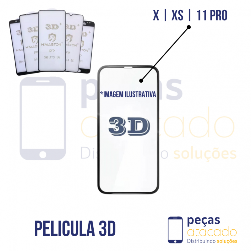 P-0372 PELICULA IPHONE X | XS | 11 PRO 3D