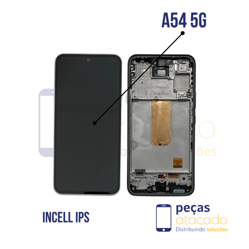 S-0899 FRONTAL SAMSUNG A54 5G (A546) PRETO COM ARO 1:16 OLED