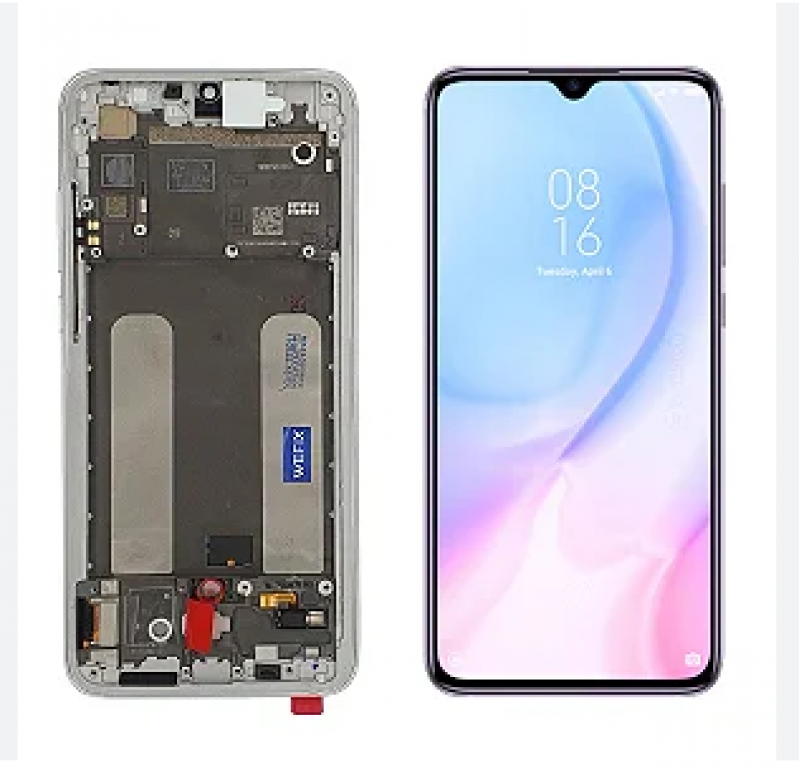 S-0419 FRONTAL XIAOMI MI 9 LITE (2109119DG) COM ARO PRATA WEFIX OLED