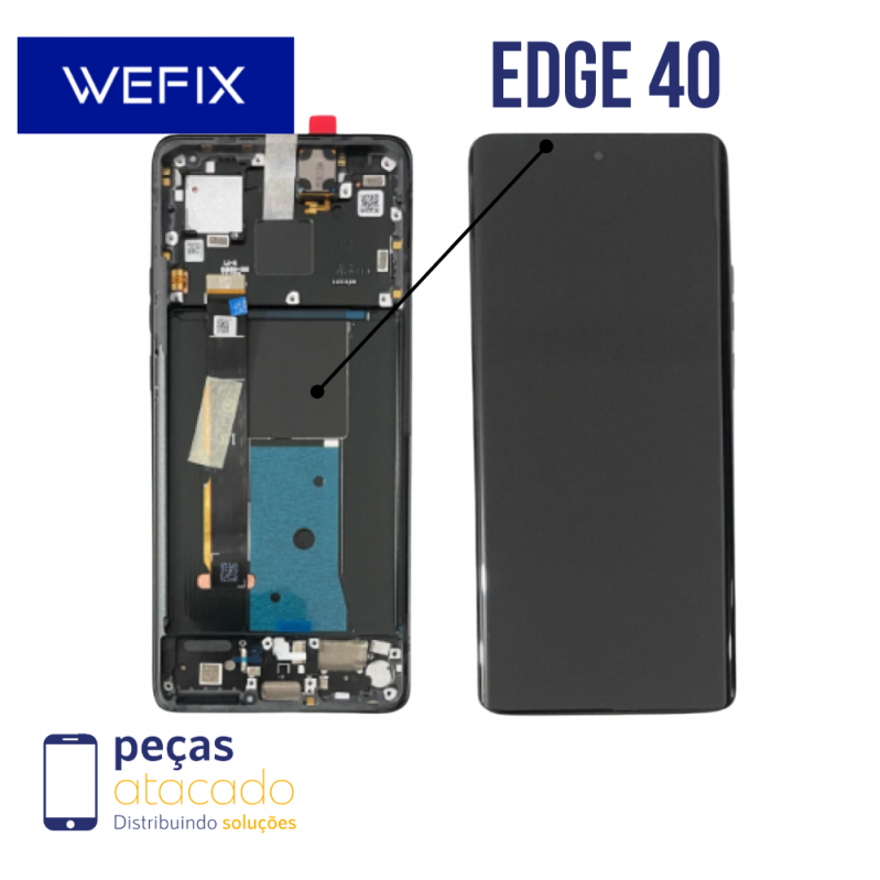 S-0307 FRONTAL MOTOROLA EDGE 40 | XT2303 COM ARO PRETO OLED WEFIX