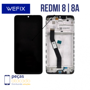 S-0742 FRONTAL XIAOMI REDMI 8A | REDMI 8 COM ARO PRETO WEFIX IPS
