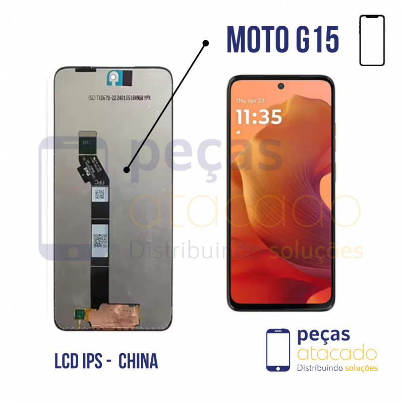 S-0227 FRONTAL MOTOROLA MOTO G15 (XT2521) SEM ARO ORIGINAL CHINA IPS