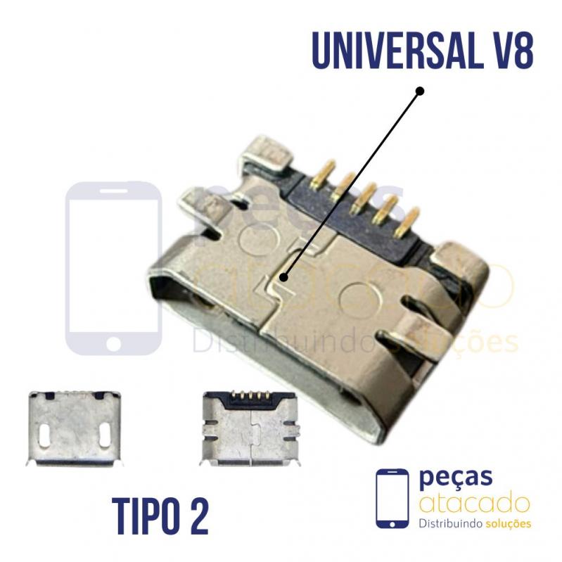 C-0059 CONECTOR DE CARGA UNIVERSAL TABLET DL | CAIXA DE SOM V8 (TIPO 2)
