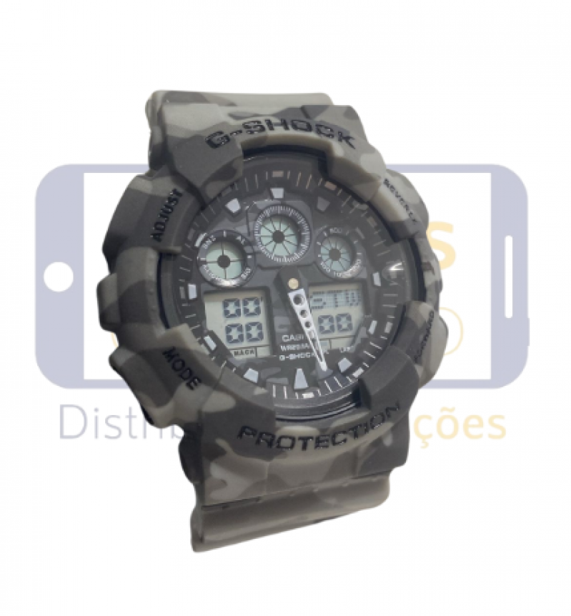 RELOGIO G-SHOCK RESIST CASIO 5081 (MILITAR CINZA)