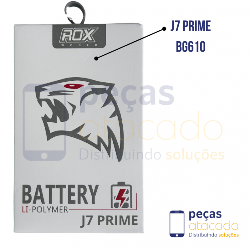 BA-0389 BATERIA ROX SAMSUNG J4 PLUS (SM-J415) J6 PLUS (SM-J610) J7 PRIME (SM-G610) J4 CORE (SM-J410) (EB-BG610) (1 ANO DE GARANTIA)