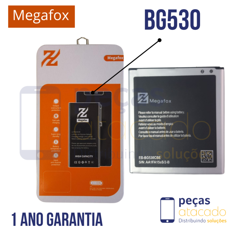 BA-0676 BATERIA MEGAFOX SAMSUNG J3 | J5 | J2 CORE | J2 PRIME G532 (EB-BG530) (1 ANO DE GARANTIA)