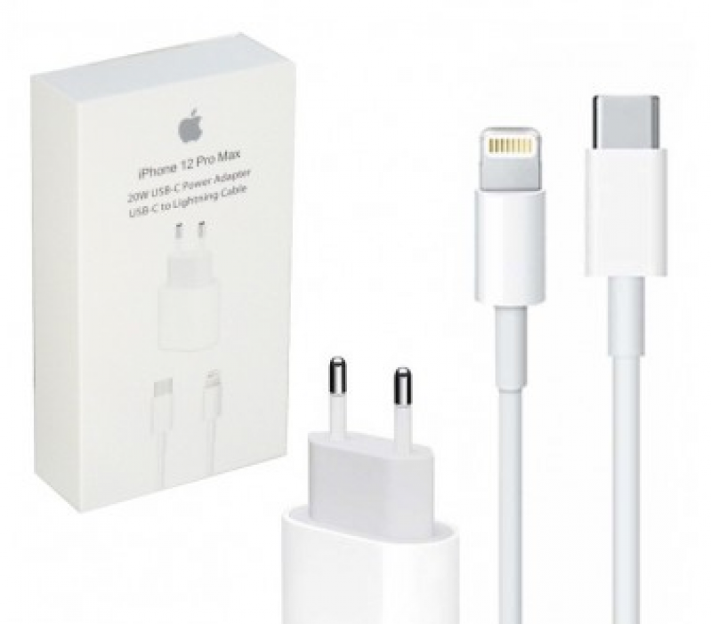 KIT CARREGADOR 1 LINHA APPLE USB-C PARA LIGHTNING 20W (A2347)