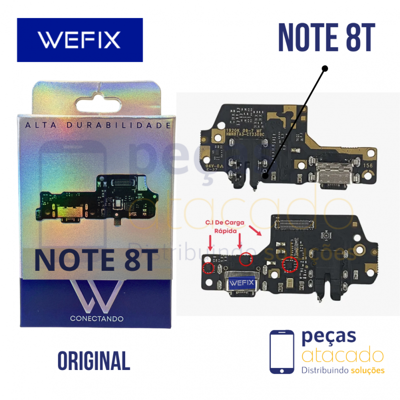SUB PLACA DE CARGA XIAOMI NOTE 8T WEFIX ORIGINAL