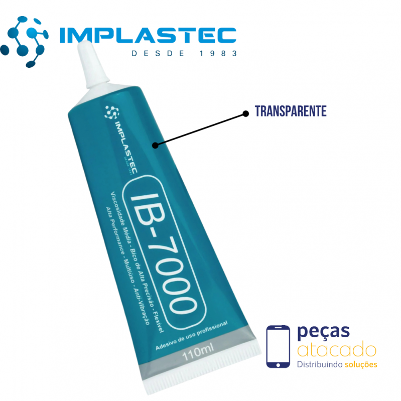 COLA ADESIVO 110ML IMPLASTEC INCOLOR (IB7000)