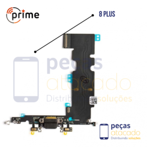 SB-0293 FLEX CARGA CONECTOR IPHONE 8G PLUS PRIME – Preto (PRIME) (Preto)