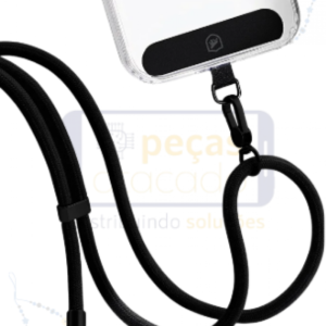 CORDÃO REFORÇADO PARA CELULAR PRETO