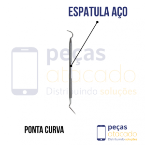 ESPATULA DE AÇO COM PONTA CURVA