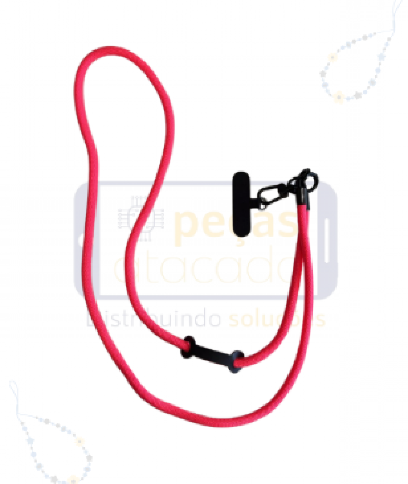 CORDÃO REFORÇADO PARA CELULAR ROSA