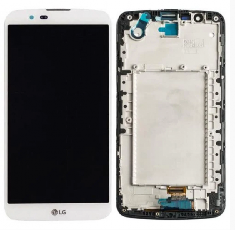 S-0547 FRONTAL LG K10 (K430) COM ARO BRANCA ORIGINAL CHINA IPS COM ESCRITA