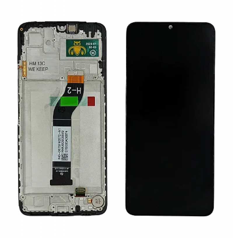 S-0874 FRONTAL XIAOMI REDMI 13C (22127PC95G) | POCO C65 COM ARO PRETO ORIGINAL CHINA IPS