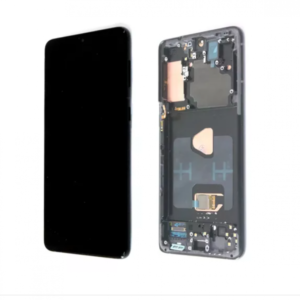 FRONTAL SAMSUNG S21 (SM-G991) COM ARO PRETA MACAQUINHO OLED