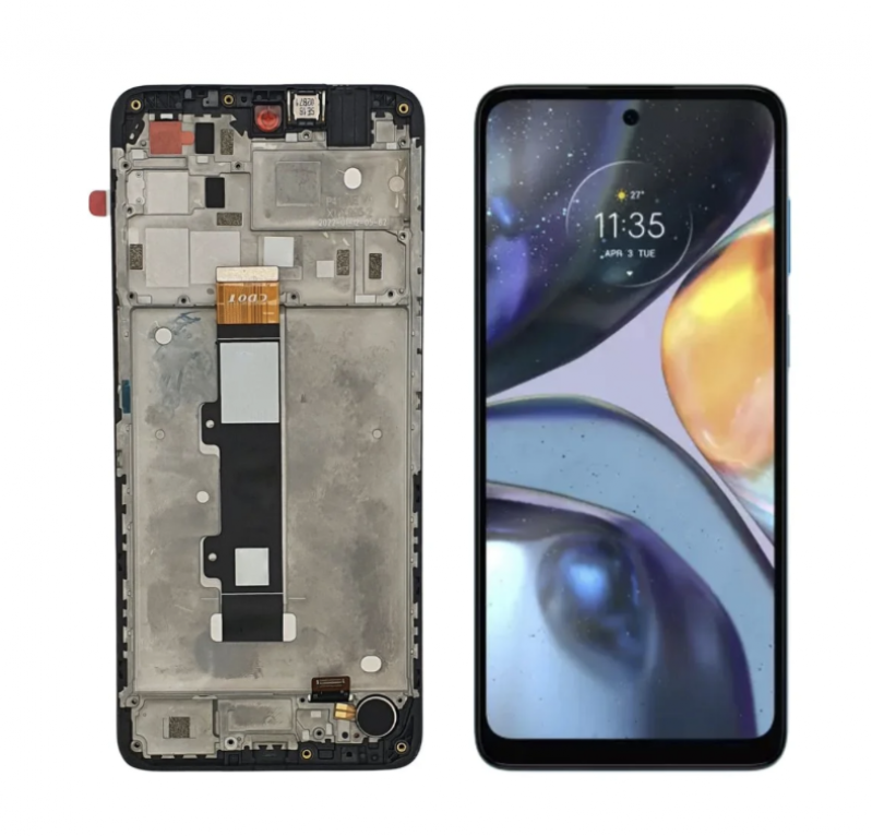 S-0681 FRONTAL MOTOROLA MOTO E32 (XT2227) COM ARO ORIGINAL CHINA IPS