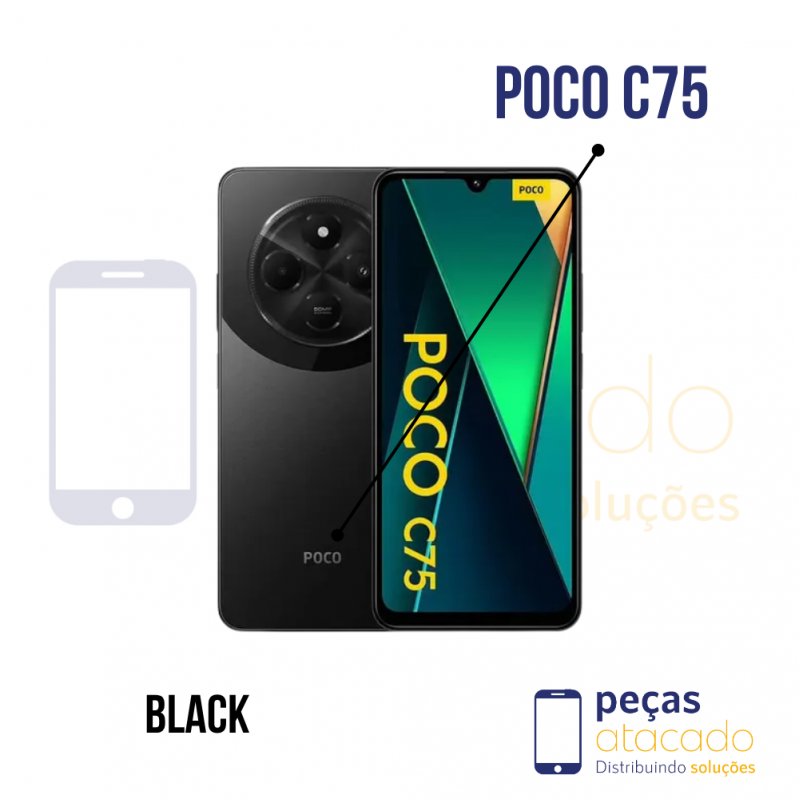 CELULAR XIOAMI POCO C75 BLACK 8GB RAM 256GB ROM