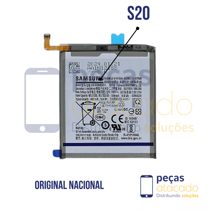 BA-0490 BATERIA ORIGINAL NACIONAL SAMSUNG S20 (SM-G980)