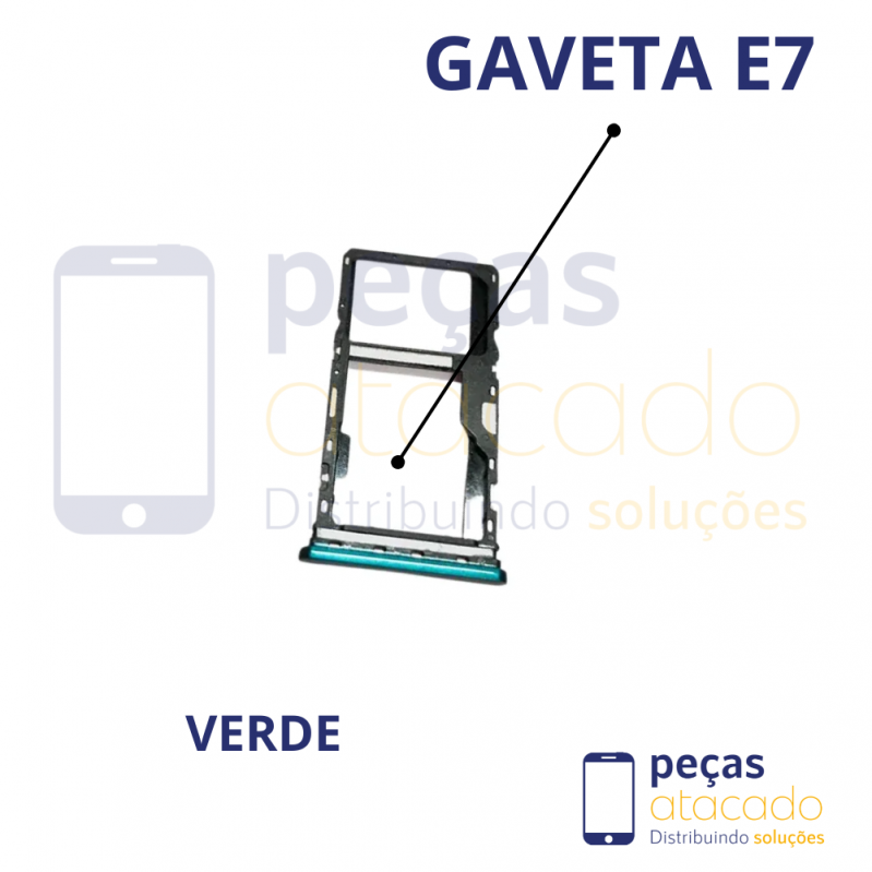 CH-0029 GAVETA CHIP MOTOROLA MOTO E7 VERDE