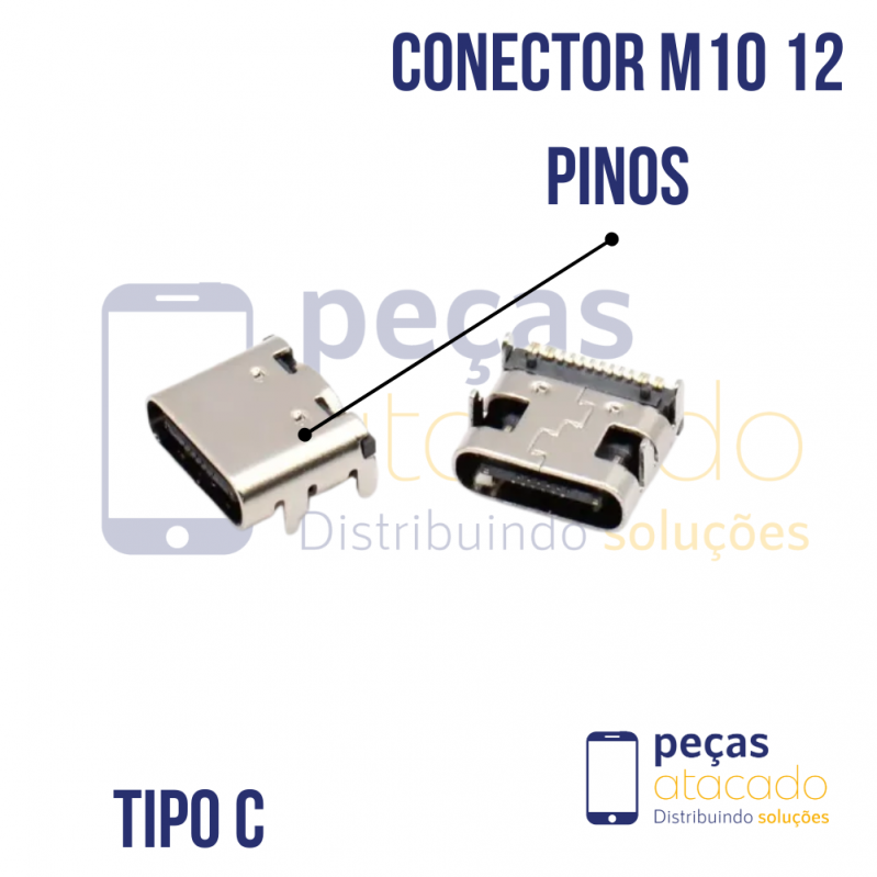 C-0068 CONECTOR MULTILASER M10 12 PINOS TIPO C