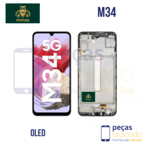 S-0848 FRONTAL SAMSUNG M34 (SM-M346B) COM ARO PRETO WE KEEP OLED
