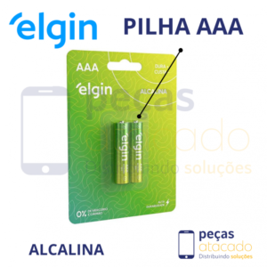 PILHA ALCALINA PALITO AAA X 2 ELGIN
