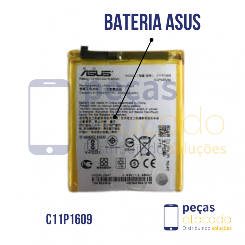 BA-0187 BATERIA 1 LINHA ASUS ZENFONE 3 (C11P1609) ZC553KL