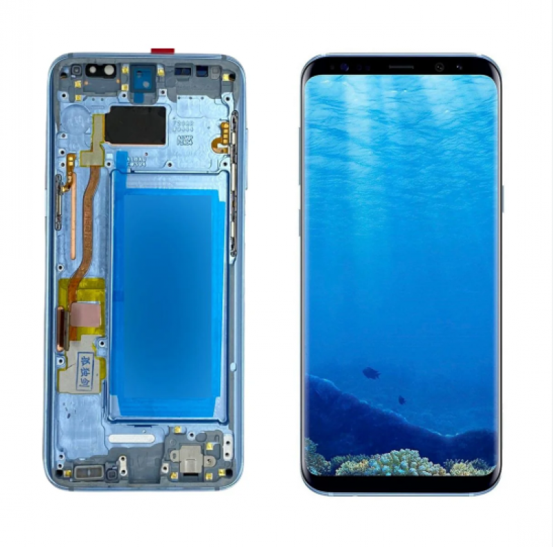 FRONTAL SAMSUNG S8 COM ARO PRETO AMOLED WEFIX