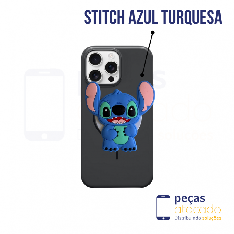 POP SOCKET STITCH AZUL TURQUESA