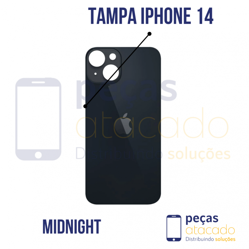 N-0068 TAMPA TRASEIRA IPHONE 14 PRETO MIDNIGHT