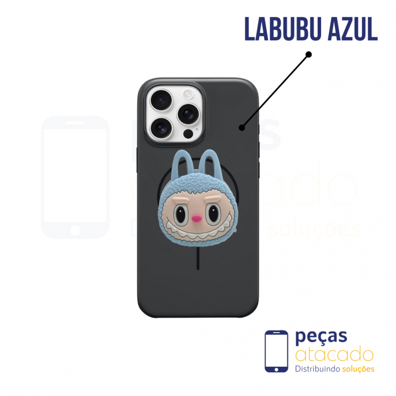 POP SOCKET LABUBU AZUL PEQUENO